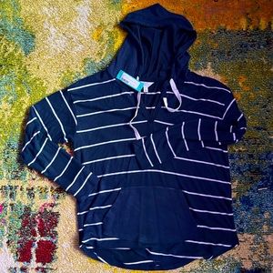 Horizontal Stripe Tshirt Hoodie